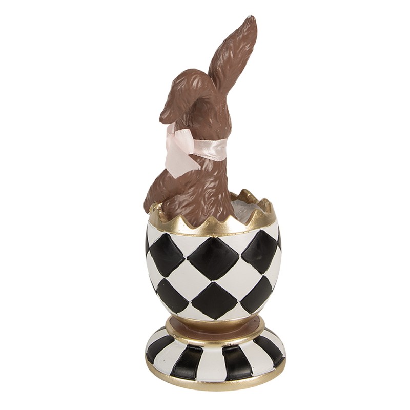 Clayre & Eef Figurine décorative Lapin 19 cm Marron Polyrésine
