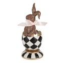 Clayre & Eef Figurine décorative Lapin 19 cm Marron Polyrésine