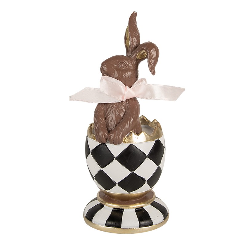Clayre & Eef Figurine décorative Lapin 19 cm Marron Polyrésine