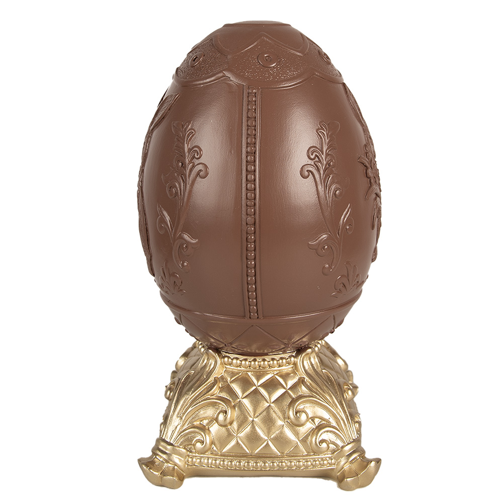 Decoratie Beeld Ei 25 Cm Bruin Polyresin-image