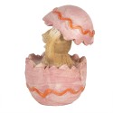 Clayre & Eef Figurine Rabbit 8 cm Brown Pink Polyresin