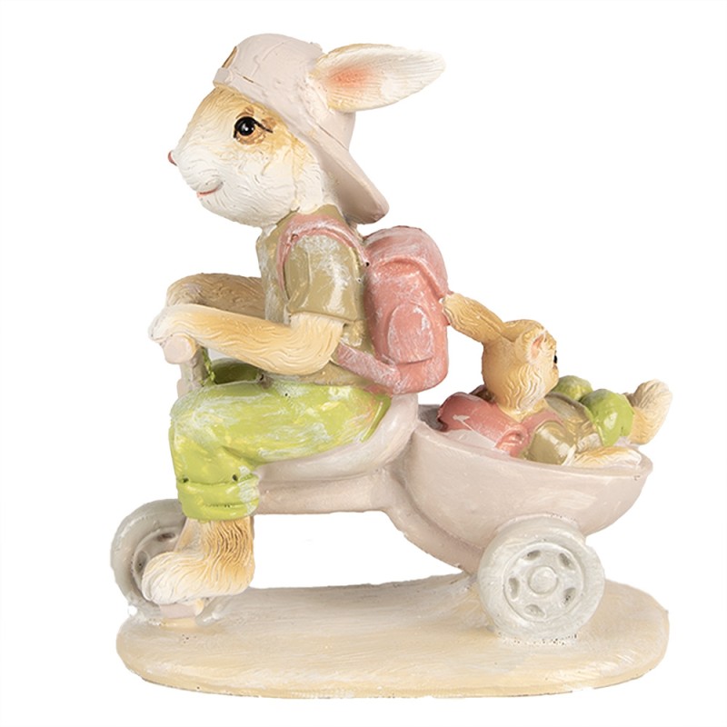 Clayre & Eef Figurine Lapin 12 cm Marron Polyrésine