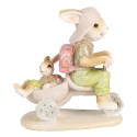 Clayre & Eef Figurine Lapin 12 cm Marron Polyrésine