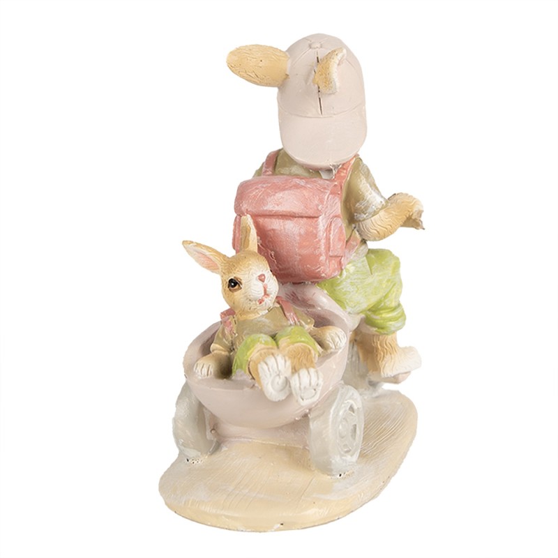 Clayre & Eef Figurine Lapin 12 cm Marron Polyrésine