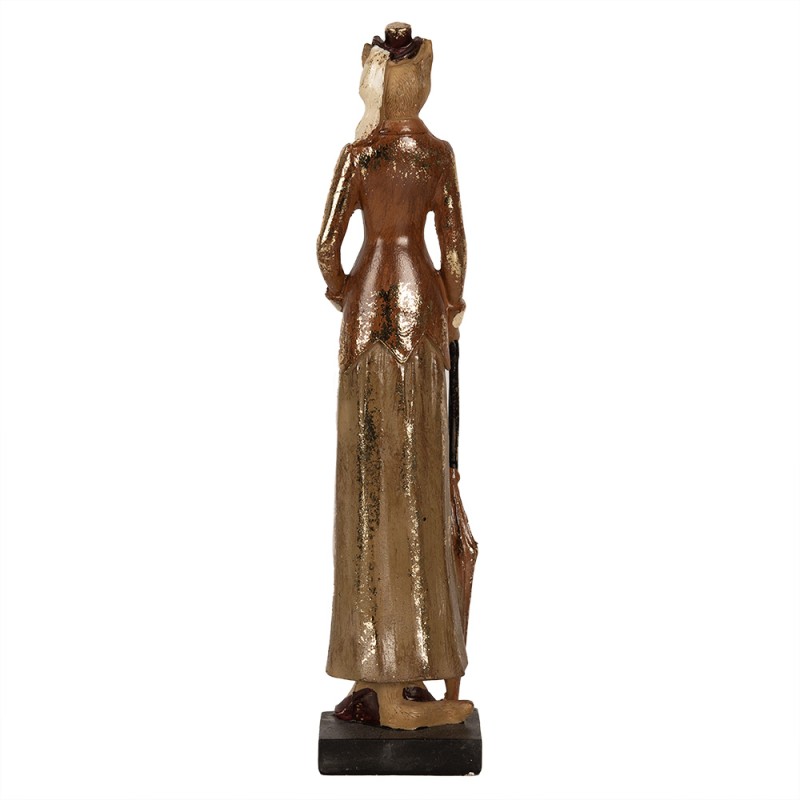 Clayre & Eef Beeld Kat 30 cm Bruin Polyresin