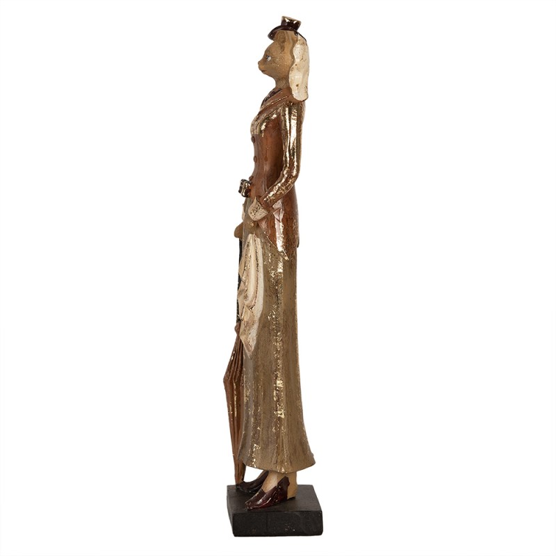 Clayre & Eef Beeld Kat 30 cm Bruin Polyresin