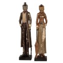 Clayre & Eef Beeld Kat 30 cm Bruin Polyresin