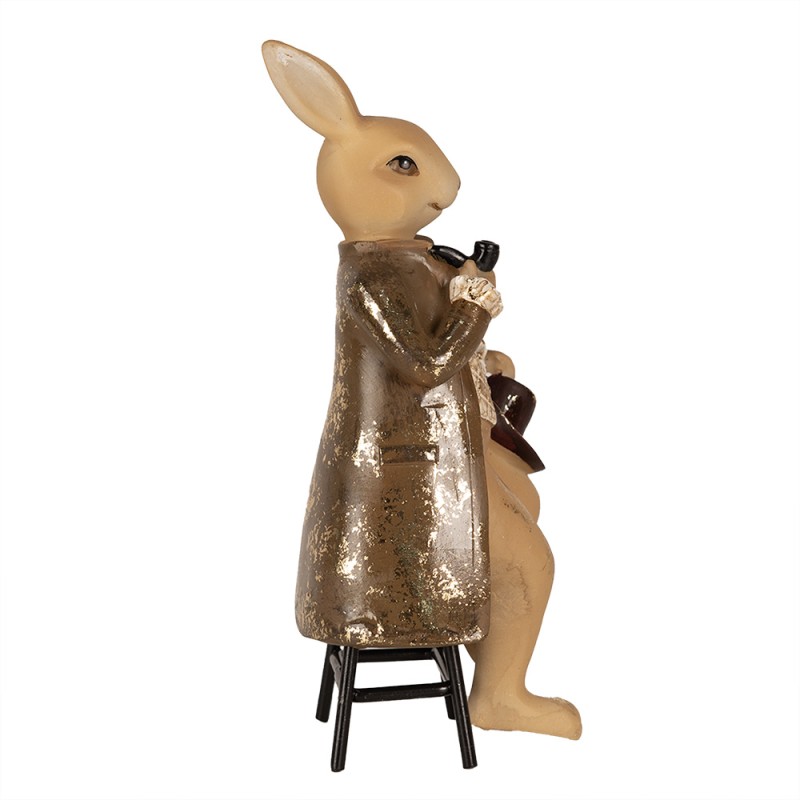 Clayre & Eef Figurine Rabbit 20 cm Brown Polyresin