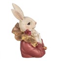 Clayre & Eef Beeld Konijn 17 cm Beige Roze Polyresin