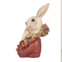 Clayre & Eef Beeld Konijn 17 cm Beige Roze Polyresin