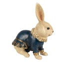 Clayre & Eef Figurine Lapin 29 cm Beige Bleu Polyrésine