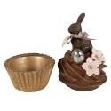 Clayre & Eef Statuetta Coniglio 16 cm Marrone Poliresina