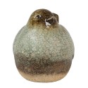 Clayre & Eef Figurine Oiseau 14 cm Vert Marron Céramique