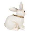 Clayre & Eef Figurine Lapin 20 cm Beige Polyrésine