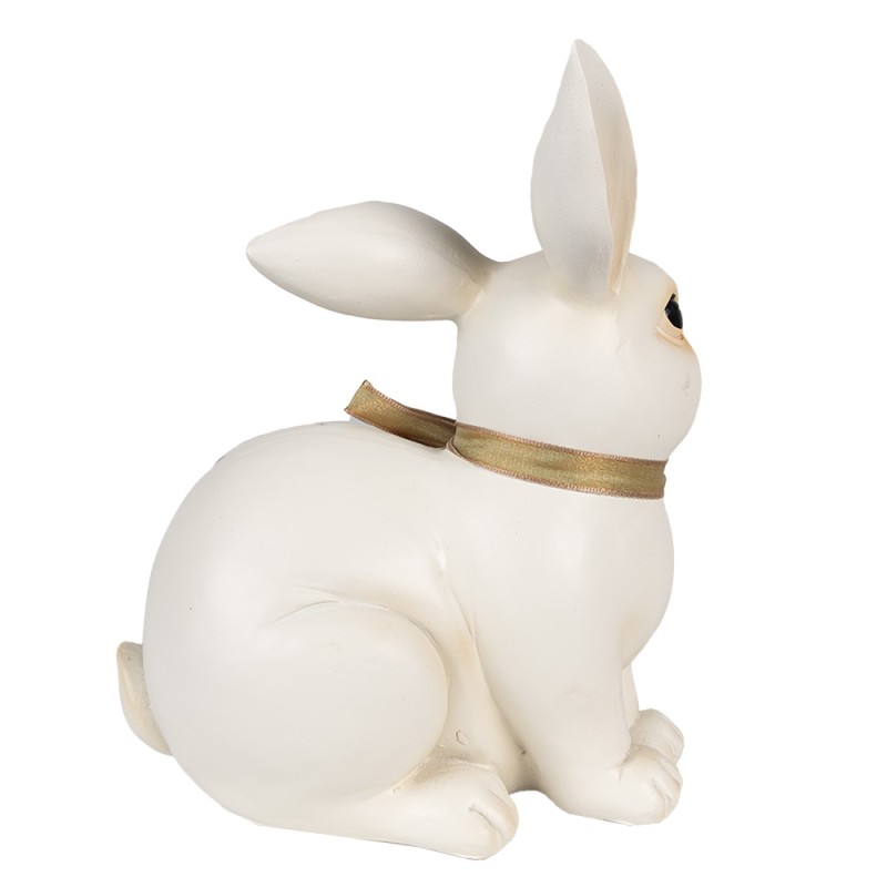 Clayre & Eef Figurine Lapin 20 cm Beige Polyrésine
