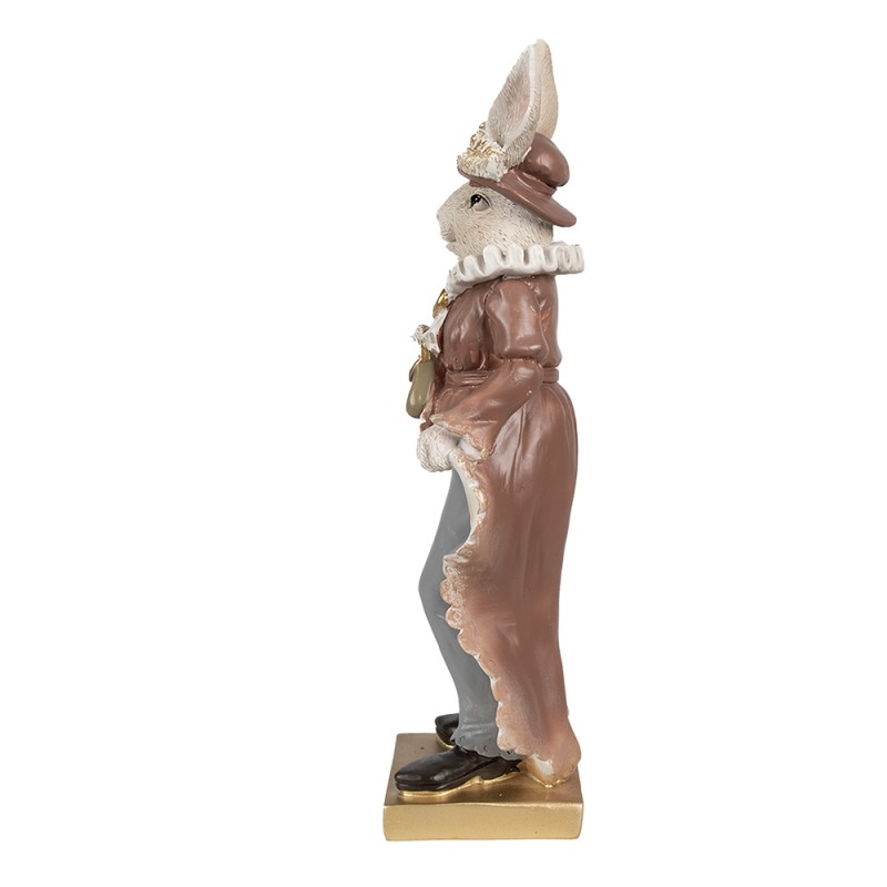 Clayre & Eef Figurine Rabbit 30 cm Beige Brown Polyresin