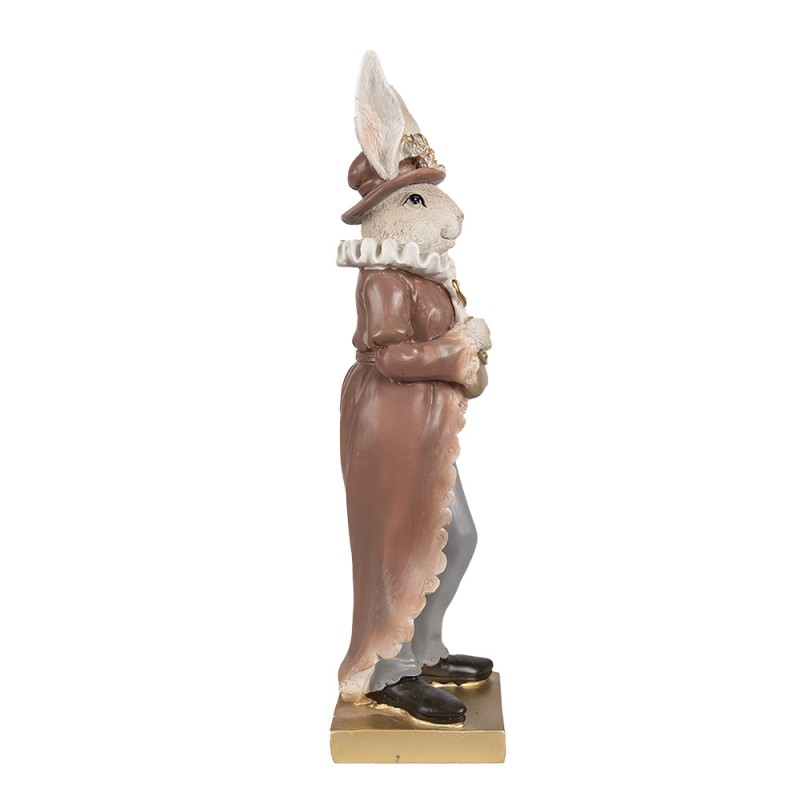 Clayre & Eef Figurine Rabbit 30 cm Beige Brown Polyresin
