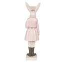 Clayre & Eef Statuetta Coniglio 23 cm Beige Rosa  Poliresina