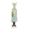 Clayre & Eef Statuetta Coniglio 23 cm Beige Verde Poliresina