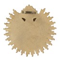 Clayre & Eef Wanddekoration Herz 17x2x16 cm Goldfarbig Polyresin Rund
