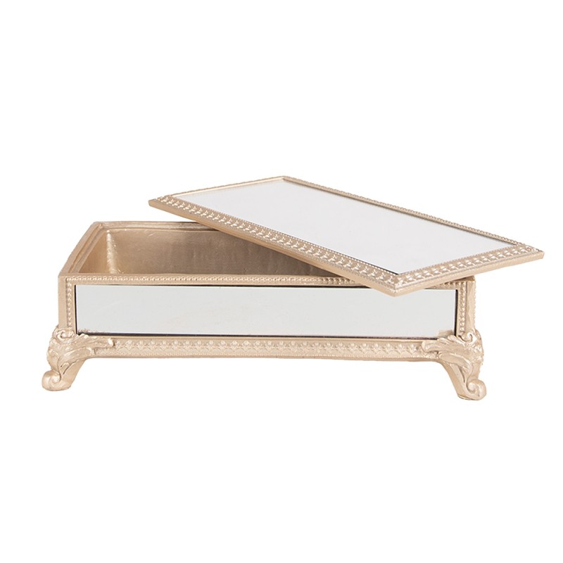 Clayre & Eef Boîte à bijoux 21x11x7 cm Beige Polyrésine Rectangle