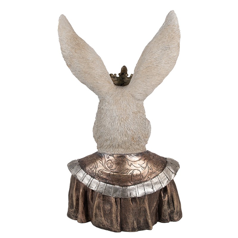 Clayre & Eef Beeld Konijn 40 cm Beige Polyresin