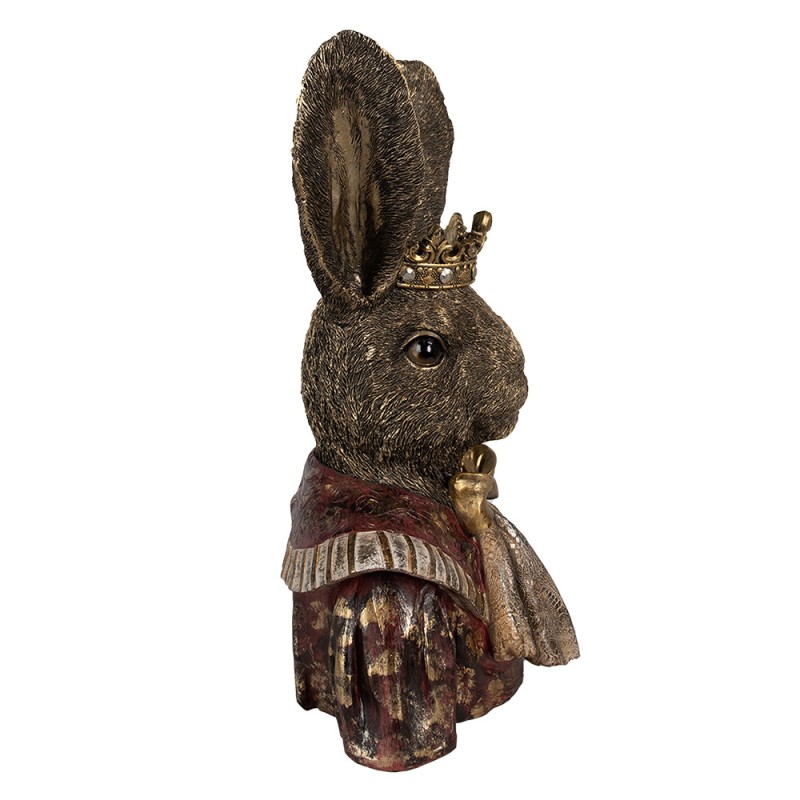 Clayre & Eef Beeld Konijn 40 cm Goudkleurig Polyresin