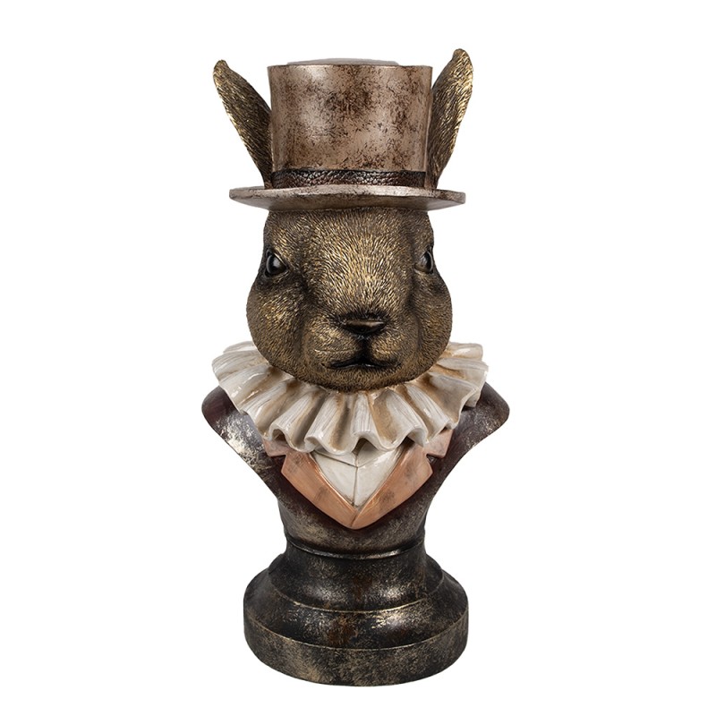 Clayre & Eef Figur Kaninchen 35 cm Goldfarbig Polyresin