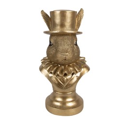Clayre & Eef Figur Kaninchen 35 cm Goldfarbig Polyresin
