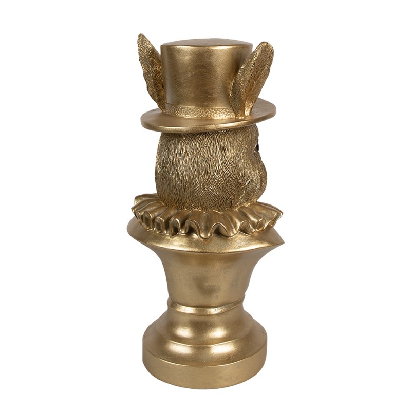 Clayre & Eef Figur Kaninchen 35 cm Goldfarbig Polyresin