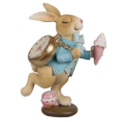 Clayre & Eef Figur Kaninchen 14 cm Braun Blau Polyresin Keine Form