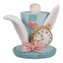 Clayre & Eef Figurine Hat 12 cm Blue Polyresin Rabbit