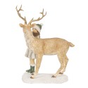 Clayre & Eef Statuetta decorativa di Natale Ragazza 17x12x22 Marrone Plastica