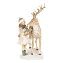 Clayre & Eef Statuetta decorativa di Natale Ragazza 17x12x22 Marrone Plastica