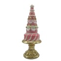 Clayre & Eef Statuetta decorativa Torta Ø 8x 21 cm Rosa Poliresina