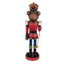 Clayre & Eef Kerstdecoratie Notenkraker 10x9x31 cm Rood Groen Polyresin