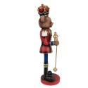 Clayre & Eef Kerstdecoratie Notenkraker 10x9x31 cm Rood Groen Polyresin