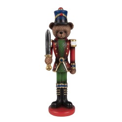 Clayre & Eef Christmas Decoration Nutcracker 7x6x20 cm Red Green Plastic
