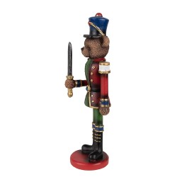 Clayre & Eef Christmas Decoration Nutcracker 7x6x20 cm Red Green Plastic