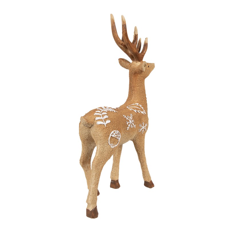 Clayre & Eef Dekorationsfigur Hirsch 31 cm Braun Kunststoff