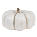 Clayre & Eef Decoration Pumpkin Ø 27x16 cm White Plastic