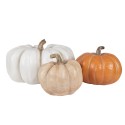 Clayre & Eef Decoration Pumpkin Ø 27x16 cm White Plastic