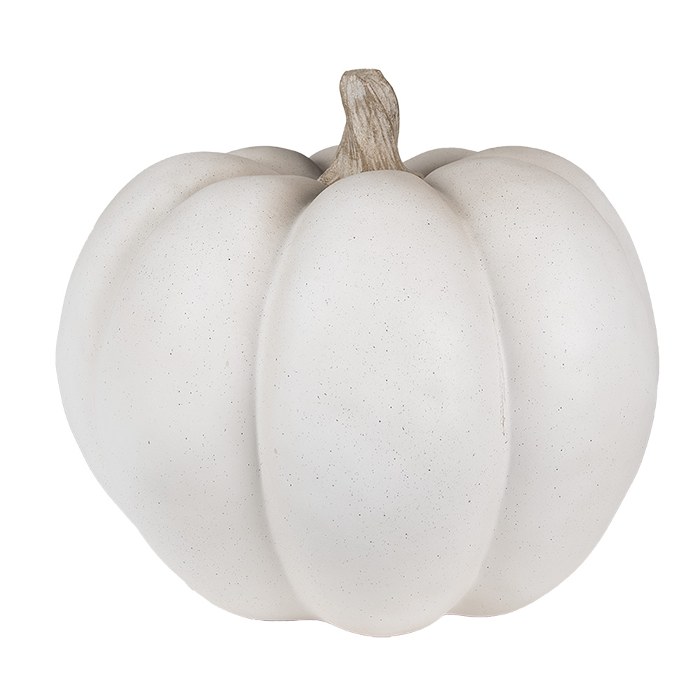 Clayre & Eef Decoratie Pompoen Ø 31x27 cm Grijs Polyresin afbeelding 1