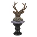 Clayre & Eef Figurine Deer 10x9x23 cm Brown Purple Polyresin