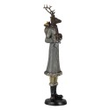 Clayre & Eef Figurine Cerf 9x8x36 cm Gris Plastique