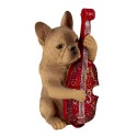 Clayre & Eef Dekorationsfigur 3er Set Hund 14x6x10 cm Braun Weiß Polyresin
