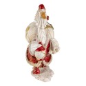 Clayre & Eef Statuetta Anatra 11x7x17 cm Bianco Rosso  Poliresina
