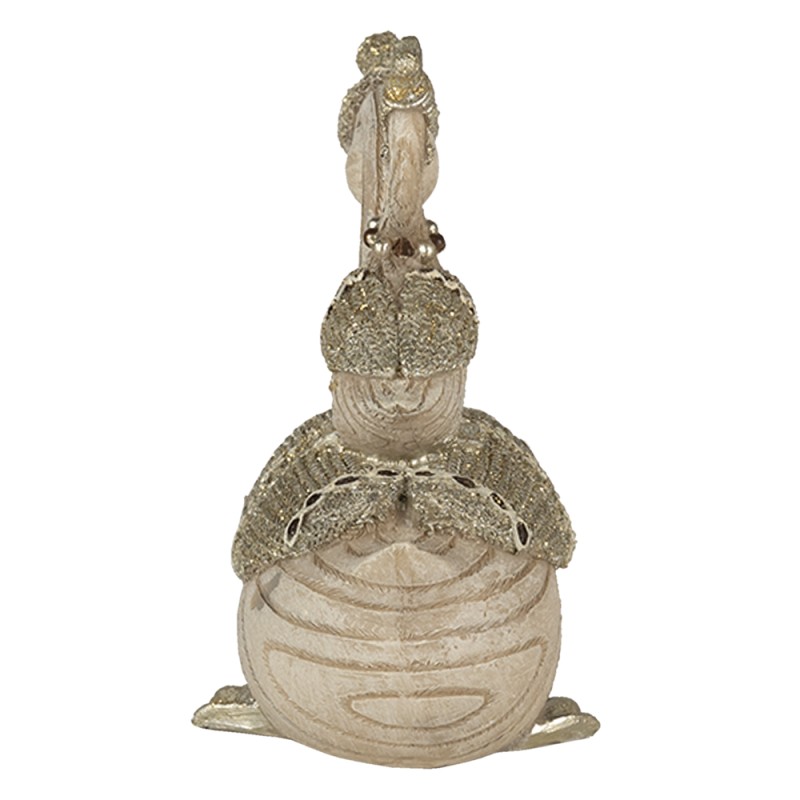 Clayre & Eef Figurine Cygne 11x6x10 cm Beige Polyrésine