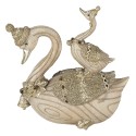 Clayre & Eef Figurine Swan 11x6x10 cm Beige Polyresin