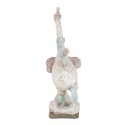 Clayre & Eef Figurine Goose 14x6x19 cm White Blue Polyresin